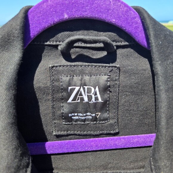 Zara Men's Black Jean Jacket, brand new, never worn - Picture 4 of 6
